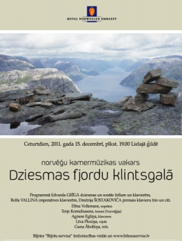 Norvēģu kamermūzikas vakars "Dziesmas fjordu klintsgalā"