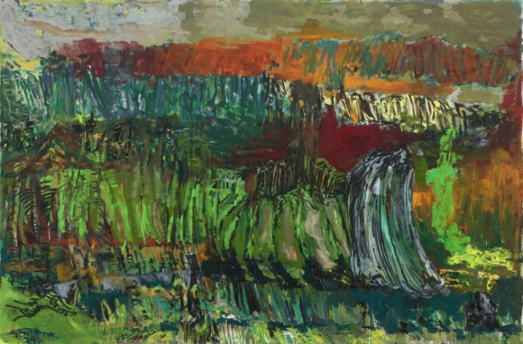 Pērs Kirkebijs (Per Kirkeby). Ludvigsbakke. 2010. Audekls, eļļa. Tenderas Mākslas muzeja kolekcija. Foto: Simon Lautrop © The Art Museum in Tønder