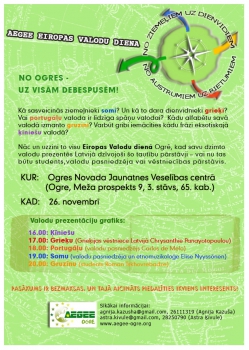 Eiropas Valodu dienā no Ogres uz četrām debespusēm