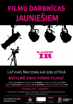 Līdz 2. oktobrim jaunieši vēl var pieteikties kino darbnīcās