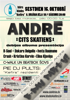 Andrē debijas albuma "Cits Skatiens" prezentācija
