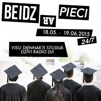 Radio Pieci.lv eksāmenu laikā uzmundrinās arī naktīs
