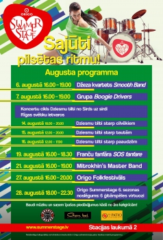 "Origo Summer Stage" augusta koncertprogramma