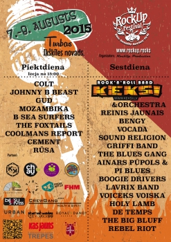 "RockUp Festivāls 2015" būs pieejamas arī 1 dienas biļetes