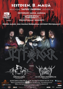 Skyforger jaunā albuma "Kurbads" prezentācijas koncerts - 8. maijā