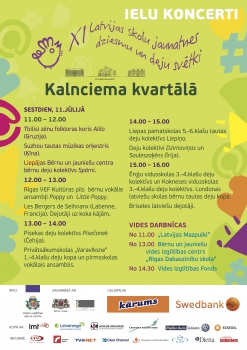 XI Latvijas skolu jaunatnes dziesmu un deju svētku "Ielu koncerts"