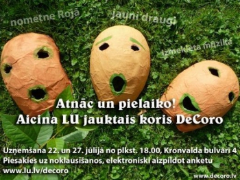 Jauktais koris DeCoro uzņem jaunus dziedātājus