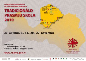Sākas pieteikšanās Tradicionālo prasmju skolai 2010 Vidzemē